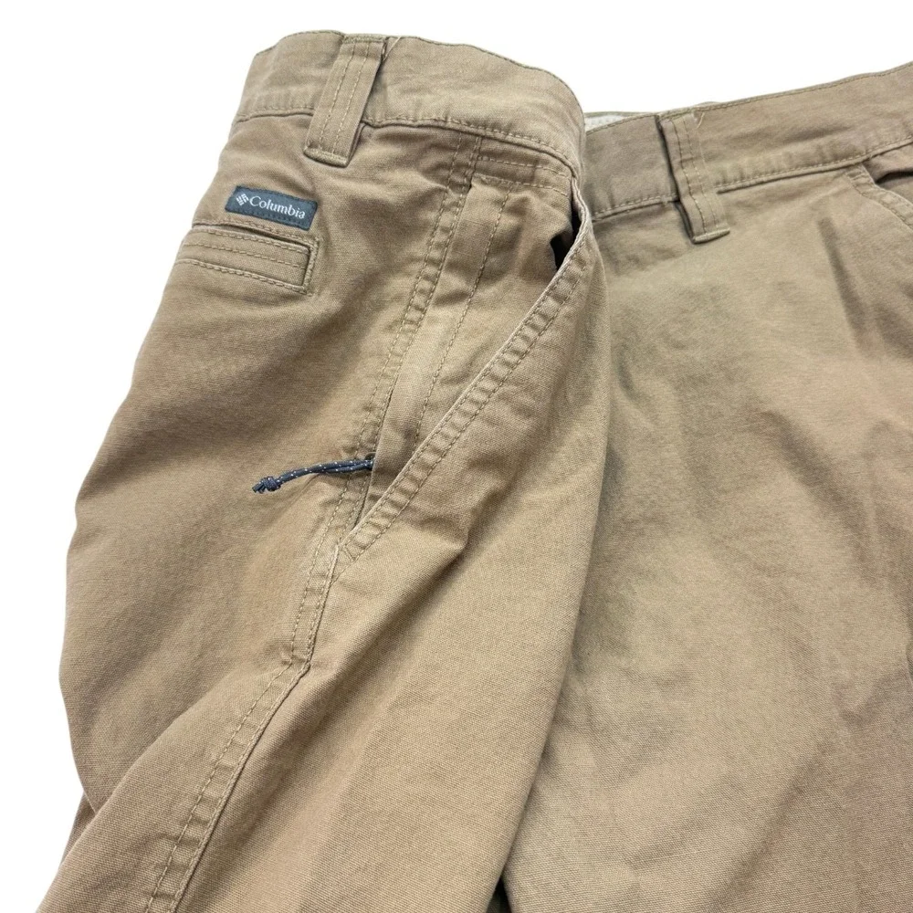 Columbia Mens Pants 38x32 Regular Fit Brown Cotton Stretch Utility Hiking AM0183